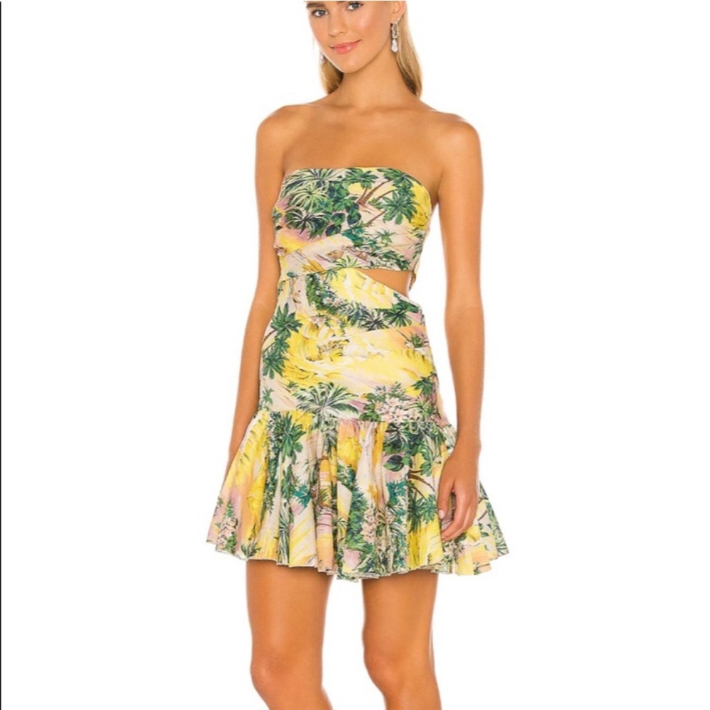 Zimmermann JULIETTE CUT OUT FLIP DRESS YELLOW